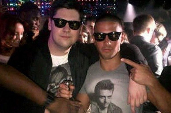 Alex Hope parties with his friend