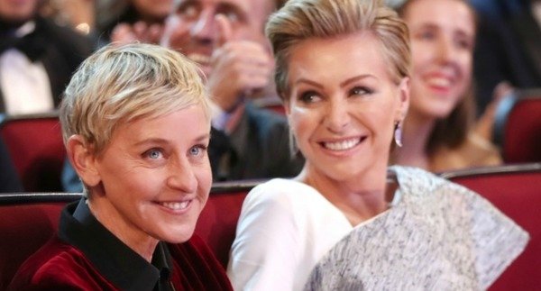 Portia de Rossi and Ellen DeGeneres