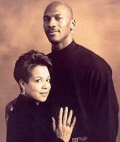 Young Michael Jordan and his ex-wife Juanita Vanoy