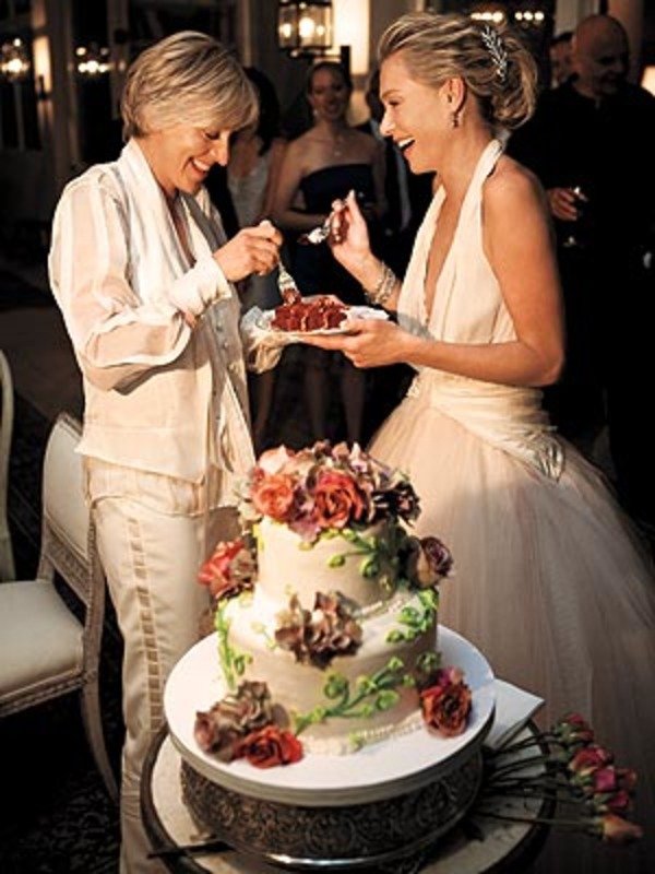 Portia de Rossi and Ellen DeGeneres wedding