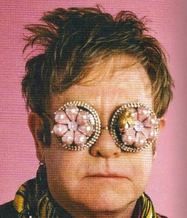 Elton John collection of glasses