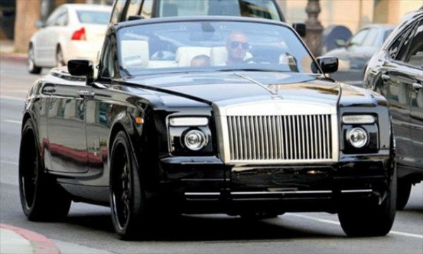 David Beckham in his  Rolls Royce Phantom David Beckham in his  Rolls Royce Phantom