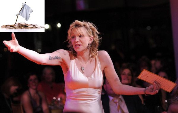 Courtney Love as one of famous bankrupts
