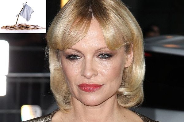 Pamela Anderson as one of famous bankrupts