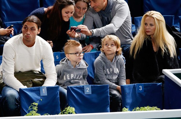 Zlatan Ibrahimovic, Helena Seger and their kids
