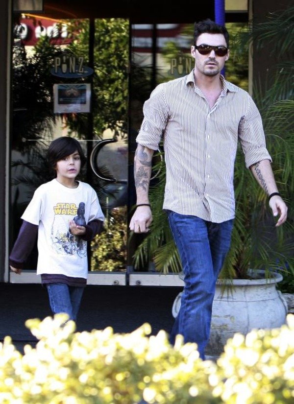 Brian Green with his eldest son Kassius 