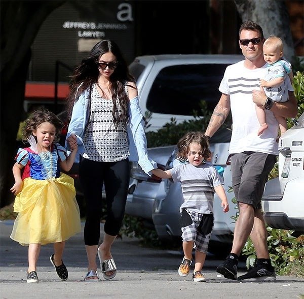 Megan Fox and Brian Green with their three sons