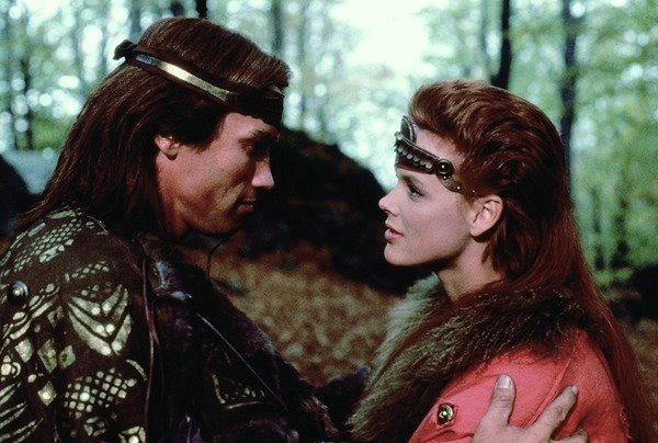 Arnold Schwarzenegger and Brigitte Nielsen in Red Sonja