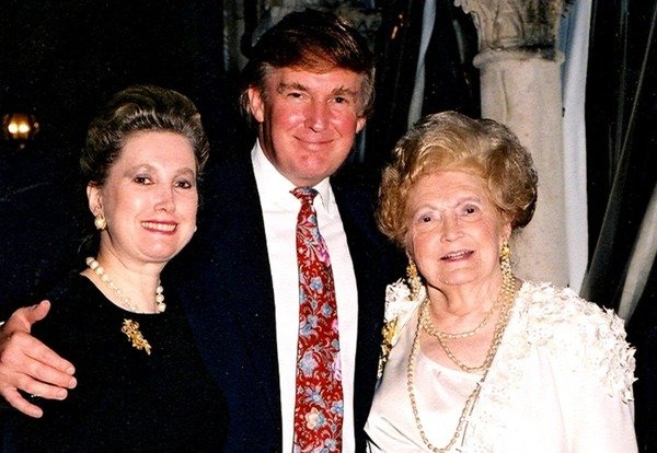 Donald Trump with his sister, American banker, Elizabeth Trump Grau and their mother Mary Trump