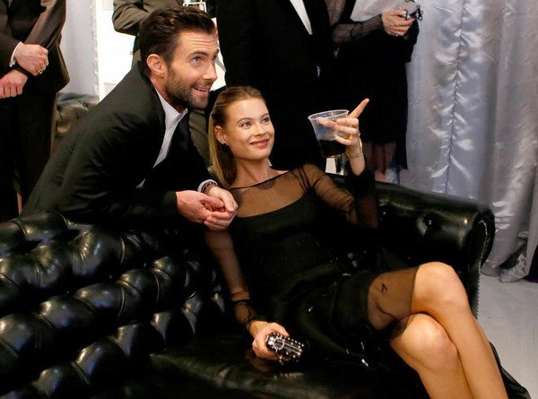Behati Prinsloo with her husband Maroon 5 singer Adam Levine Behati Prinsloo with her husband Maroon 5 singer Adam Levine