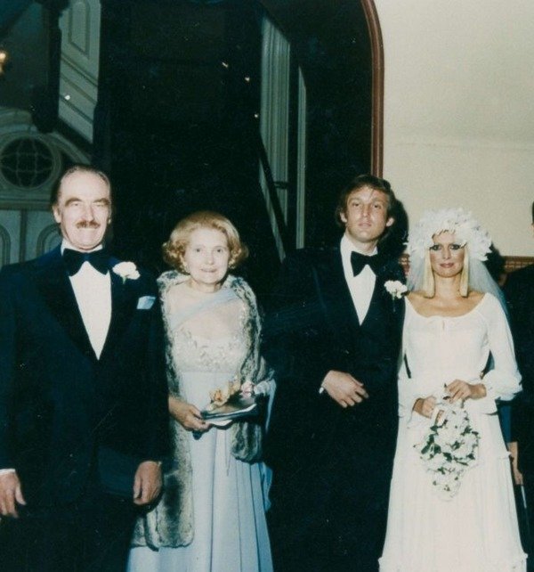 Donald Trump parents at his wedding to Ivana