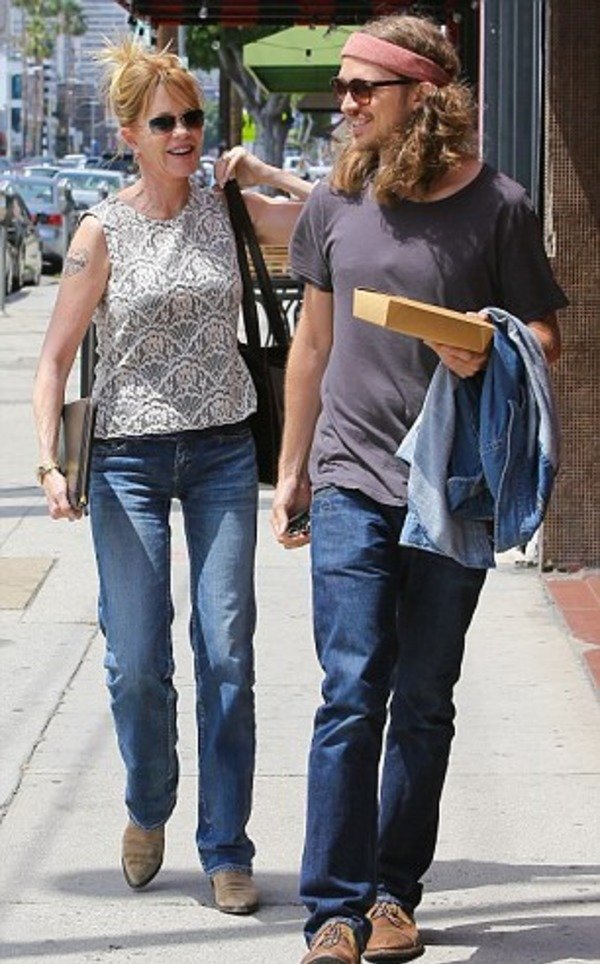 Melanie Griffith and her son Alexander Bauer