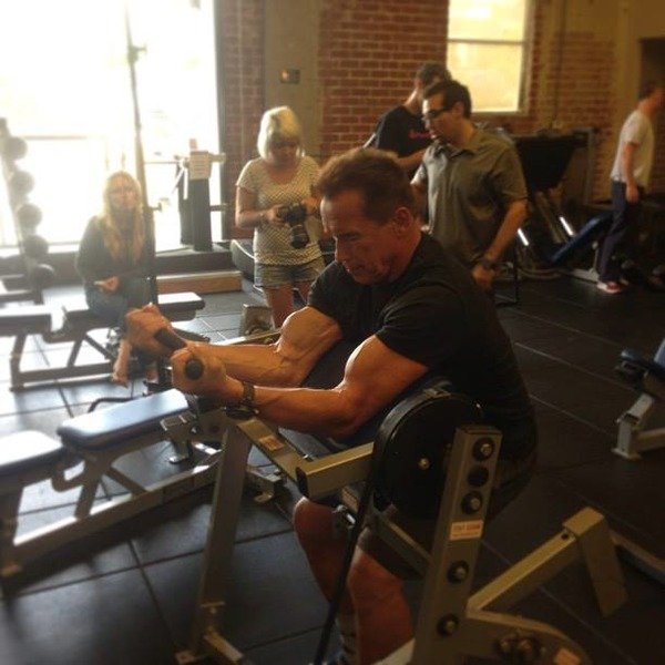 Nowadays Arnold Schwarzenegger workouts 2 times per day