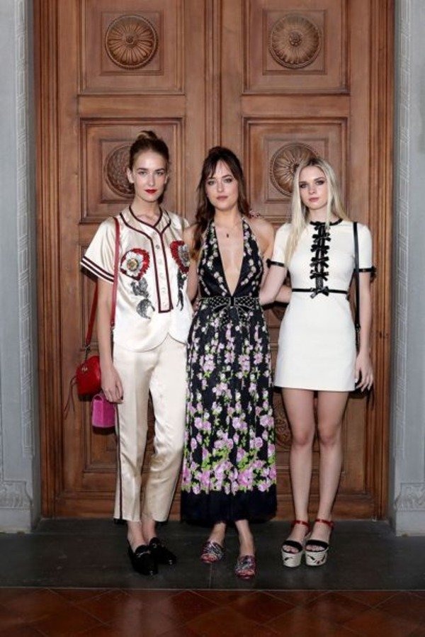 Stella Banderas with Grace and Dakota Johnson
