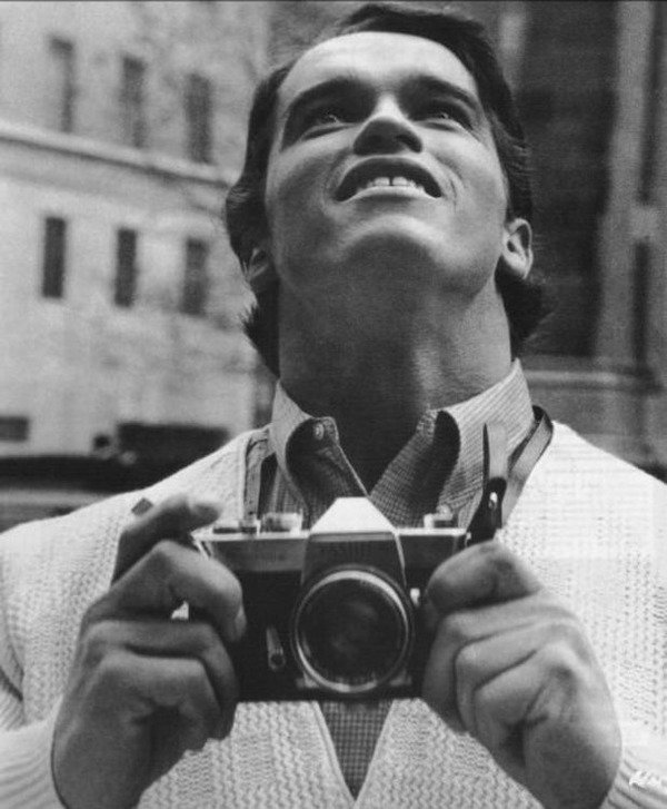 Arnold Schwarzenegger during his first days in USA