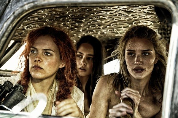 Riley Keough, Rosie Huntington-Whiteley, and Courtney Eaton in Mad Max