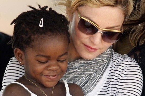 Mercy James with her mother Madonna