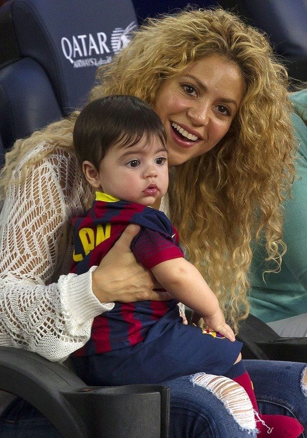 Shakira with her son Milan Piqué Mebarak