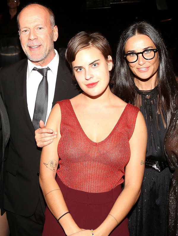 Tallulah Willis with her parents Bruce Willis and Demi Moore
