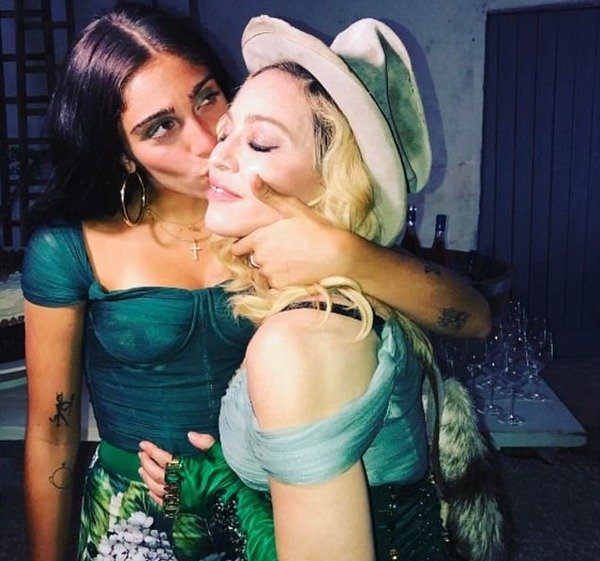 Madonna and daughter Lourdes at her BD party