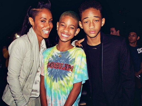 Jada Pinkett-Smith with kids Willow and Jaden