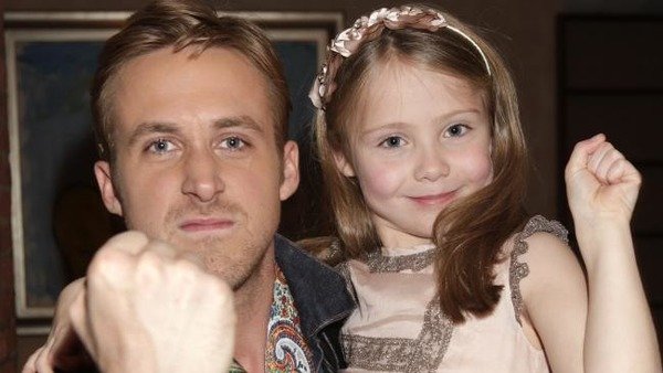 Ryan Gosling with his elder daughter Esmeralda 