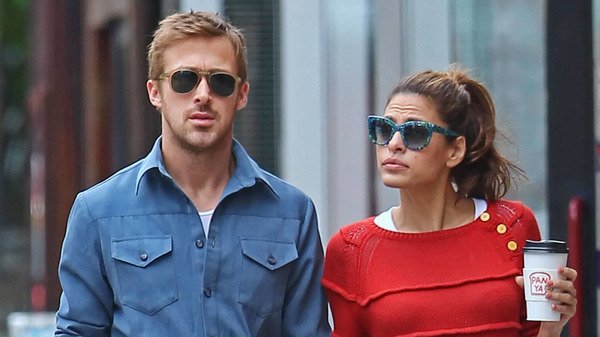 Ryan Gosling with his rumored wife Eva Mendes